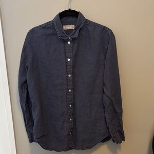 Everlane Women’s Deep Blue Casual Linen Shirt